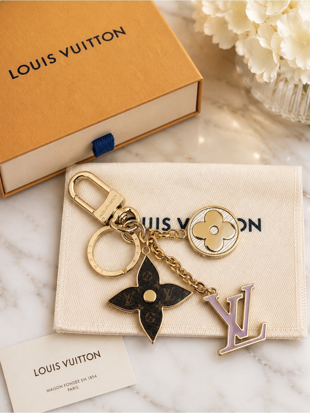 Louis Vuitton Fleur de Monogram Bag Charm & Key Holder